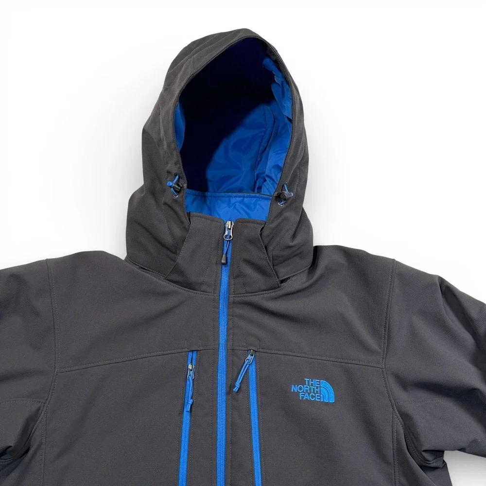 The North Face Apex Elevation Jacket Mens Medium Grey Hooded Insulated Windproof